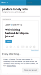 Mobile Screenshot of pastorslonelywife.wordpress.com