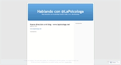 Desktop Screenshot of lapsicologa.wordpress.com