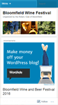 Mobile Screenshot of bloomfieldwinefest.wordpress.com