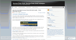 Desktop Screenshot of increasepenisgirth.wordpress.com