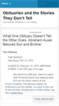 Mobile Screenshot of obituarystories.wordpress.com