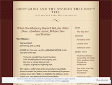 Tablet Screenshot of obituarystories.wordpress.com