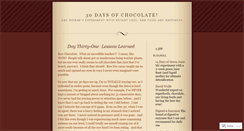 Desktop Screenshot of 30daysofchocolate.wordpress.com