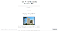 Desktop Screenshot of nccivoryheightsbangalore.wordpress.com