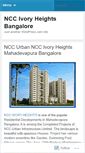 Mobile Screenshot of nccivoryheightsbangalore.wordpress.com