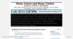Desktop Screenshot of karachitutor.wordpress.com