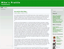 Tablet Screenshot of mikesprattle.wordpress.com