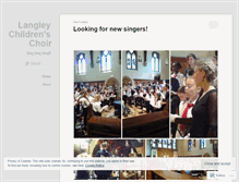 Tablet Screenshot of langleychildrenschoir.wordpress.com