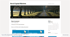 Desktop Screenshot of nordcapitalmarkets.wordpress.com