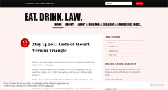 Desktop Screenshot of eatdrinklaw.wordpress.com