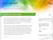 Tablet Screenshot of justaspinster.wordpress.com