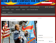 Tablet Screenshot of dearhillarycampaign.wordpress.com