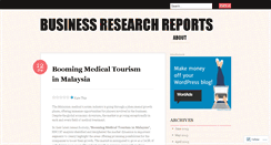 Desktop Screenshot of businessresearchreports.wordpress.com