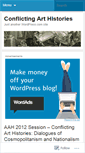 Mobile Screenshot of conflictingarthistories.wordpress.com