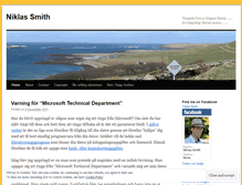 Tablet Screenshot of niklassmith.wordpress.com