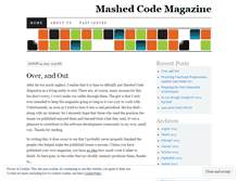 Tablet Screenshot of mashedcodemagazine.wordpress.com