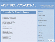 Tablet Screenshot of aperturavocacional.wordpress.com