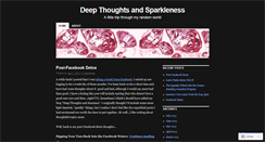 Desktop Screenshot of deepthoughtsandsparkleness.wordpress.com