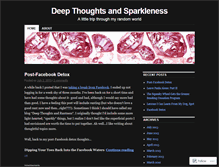 Tablet Screenshot of deepthoughtsandsparkleness.wordpress.com