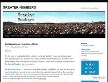 Tablet Screenshot of greaternumbers.wordpress.com