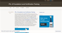 Desktop Screenshot of itilcertificationtraining.wordpress.com