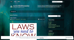 Desktop Screenshot of myworldofchemistry.wordpress.com