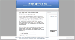 Desktop Screenshot of indexsports.wordpress.com