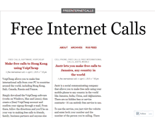 Tablet Screenshot of freeinternetcalls.wordpress.com