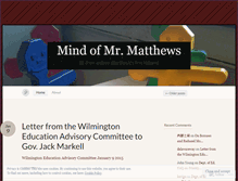 Tablet Screenshot of mindofmrmatthews.wordpress.com