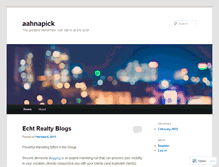 Tablet Screenshot of aahnapick.wordpress.com