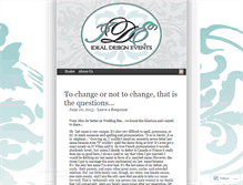Tablet Screenshot of idealdesignevents.wordpress.com