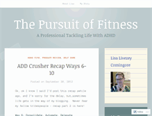 Tablet Screenshot of adhdpursuitoffitness.wordpress.com