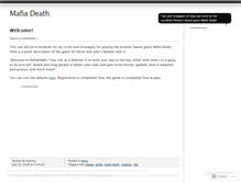 Tablet Screenshot of mafiadeathgame.wordpress.com