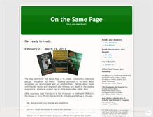 Tablet Screenshot of onthesamepagewma.wordpress.com