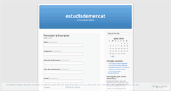 Desktop Screenshot of estudisdemercat.wordpress.com