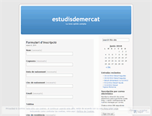 Tablet Screenshot of estudisdemercat.wordpress.com