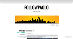 Desktop Screenshot of followpaolo.wordpress.com