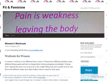 Tablet Screenshot of fitnessfemme.wordpress.com