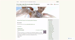 Desktop Screenshot of centreforsustainablefashion.wordpress.com