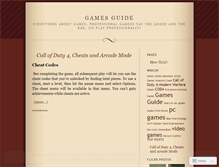 Tablet Screenshot of gamesguide.wordpress.com