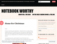 Tablet Screenshot of notebookworthy.wordpress.com