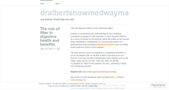 Desktop Screenshot of dralbertsnowmedwayma.wordpress.com