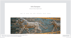 Desktop Screenshot of erikchampion.wordpress.com