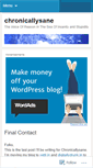 Mobile Screenshot of chronicallysane.wordpress.com