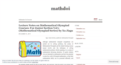 Desktop Screenshot of mathdoi.wordpress.com