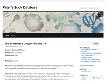 Tablet Screenshot of petersbookdatabase.wordpress.com