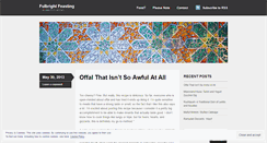 Desktop Screenshot of fulbrightfeasting.wordpress.com