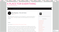 Desktop Screenshot of aplaceforeverythingblog.wordpress.com