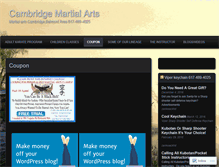 Tablet Screenshot of cambridgemartialarts.wordpress.com