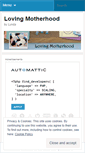 Mobile Screenshot of lovingmotherhood.wordpress.com